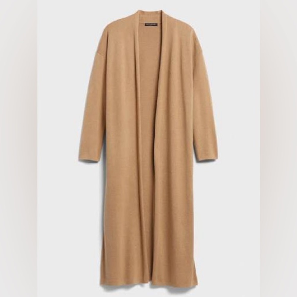 PETITE OPEN-FRONT DUSTER CARDIGAN - Picture 2 of 7